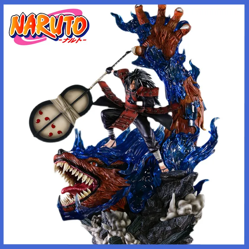 

45cm Anime Naruto Shippuuden Figure GK Kyuubi Susanoo Uchiha Madara PVC Action Figure Model Collection Decoration Kid Toys Gifts