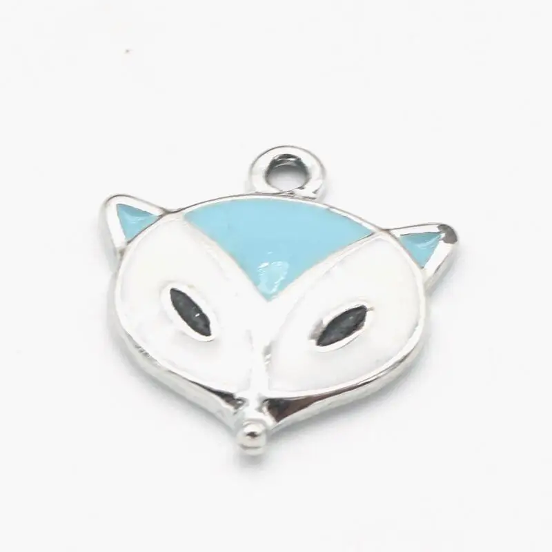 

20Pcs Animal Fox Charms Alloy Enamel Pendants Charms for Jewelry Making Earrings Necklace Key Chains Jewelry Accessories