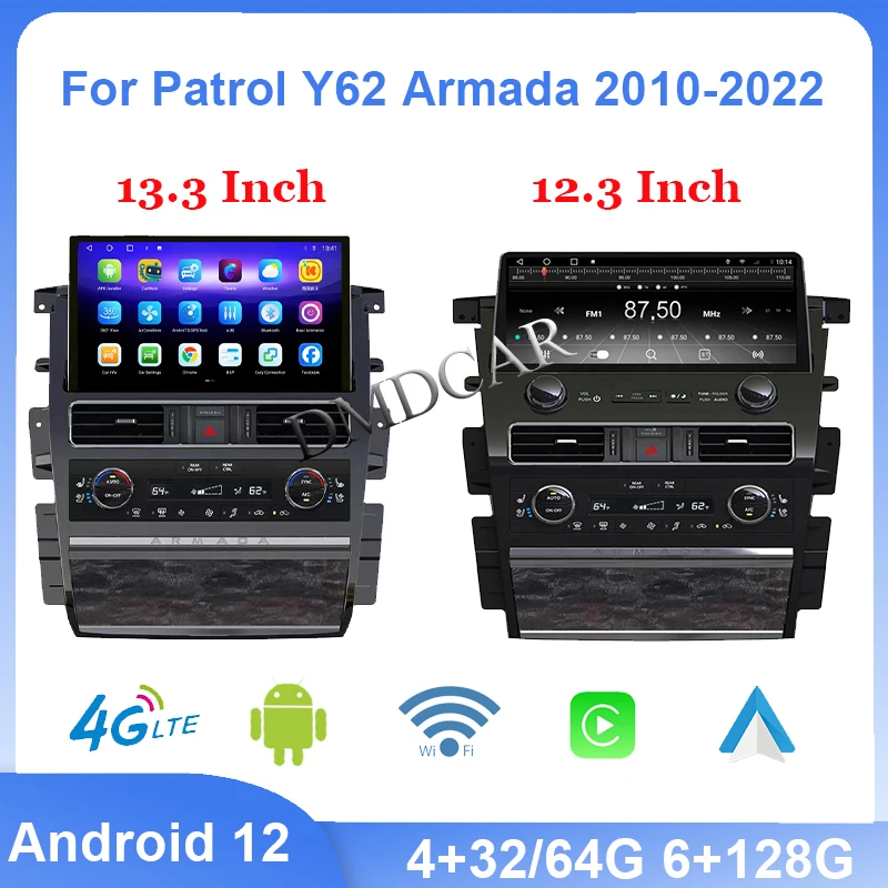 Новое обновление 12 3/13 3 дюйма Android для Nissan Patrol Y62 Armada 2010-2022 автомобильная