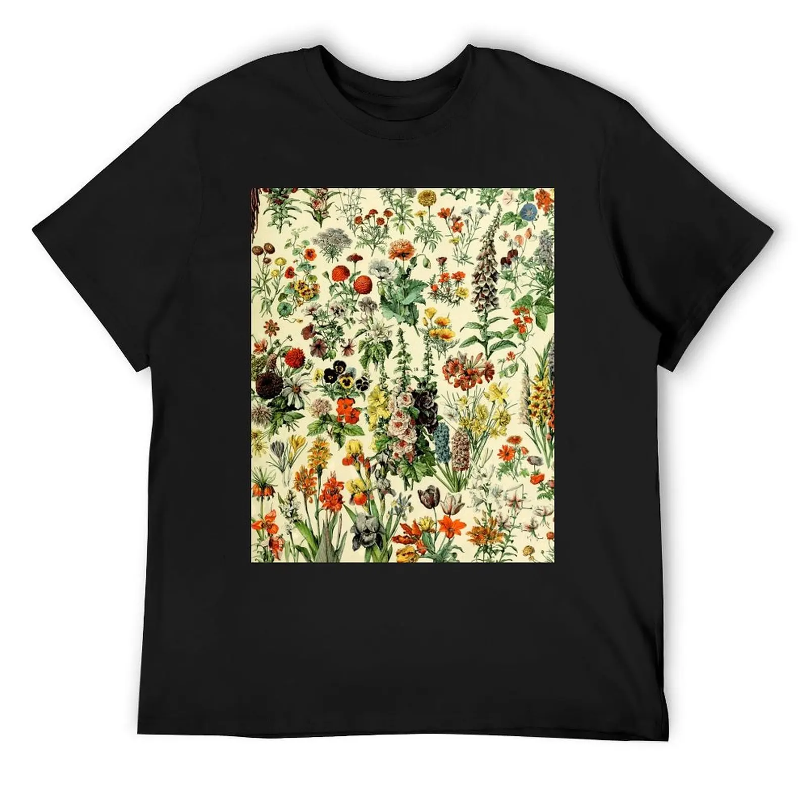 ЦВЕТНАЯ футболка GARDEN FLOWERS винтажная с ботаническими рисунками толстовки мужская