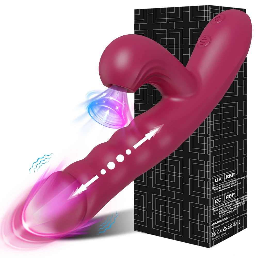 

Sucking Thrusting Dildo Vibrator for Women Clit Sucker Clitoris Stimulator Nipple vaginal Massager Sex Toys Female Adults Goods