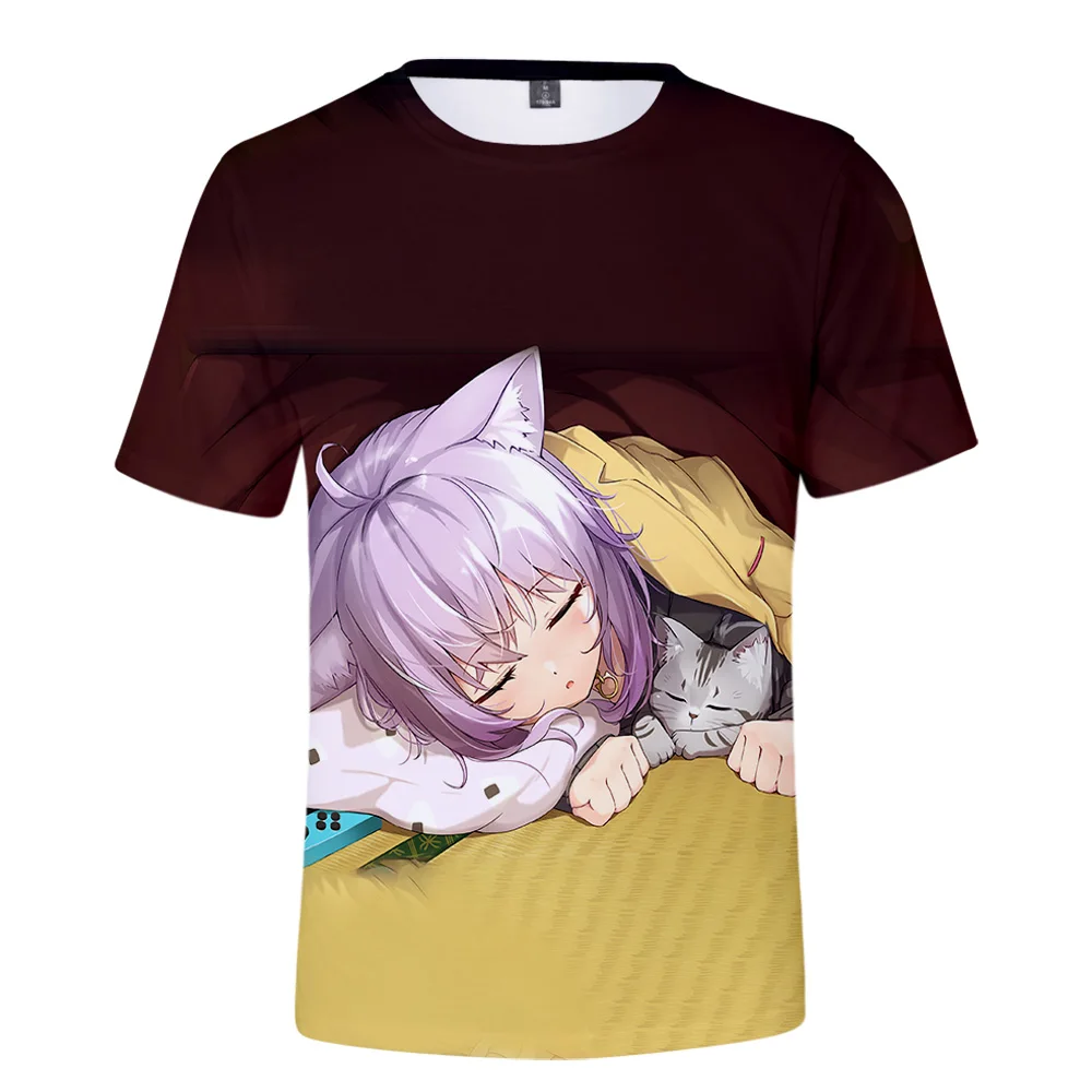 HOLOLIVE VTuber Nekomata Okayu с 3D принтом весна-лето консервативная мужская/женская уличная