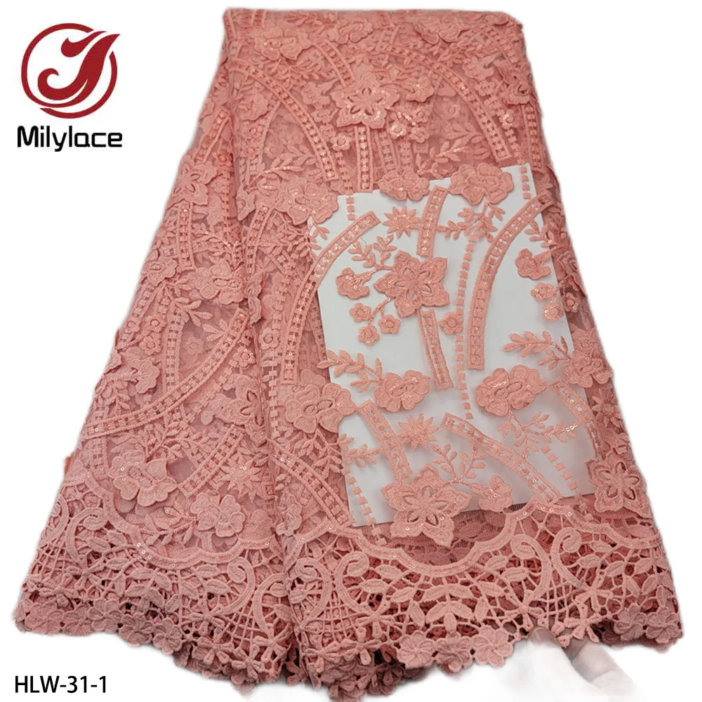 

2022New African Lace Fabric High Quatily French Lace Fabric Lace Fabric Nice Desiger Tulle Lace Fabric for Dress HLW-31