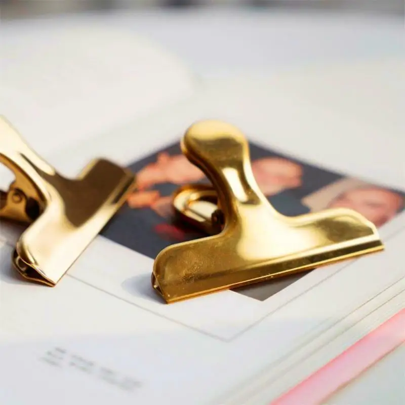 1 ~ 10 шт. скандинавский золотой зажим для хранения файлов купюр из нержавеющей