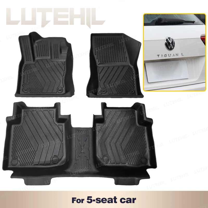 

Автомобильный коврик TPE для Volkswagen VW Tiguan L ALL SPACE 5/7 Seat 2017-2023 2022 2021, чехол для ковра, аксессуары для защиты салона