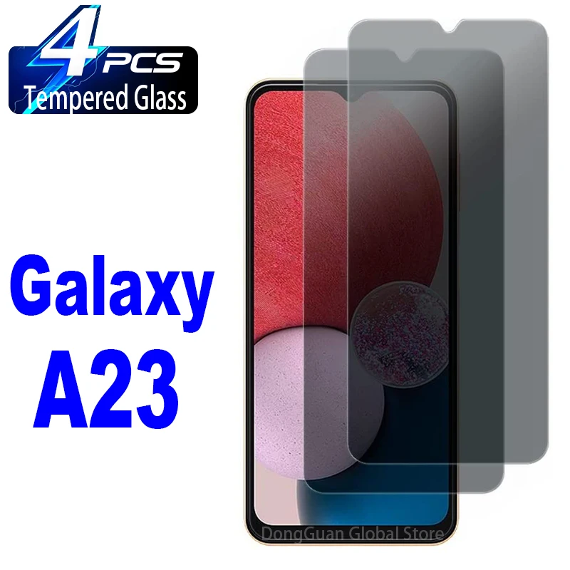 

2/4Pcs Anti Spy Tempered Glass For Samsung Galaxy A23 5G Screen Protector Privacy Glass Film