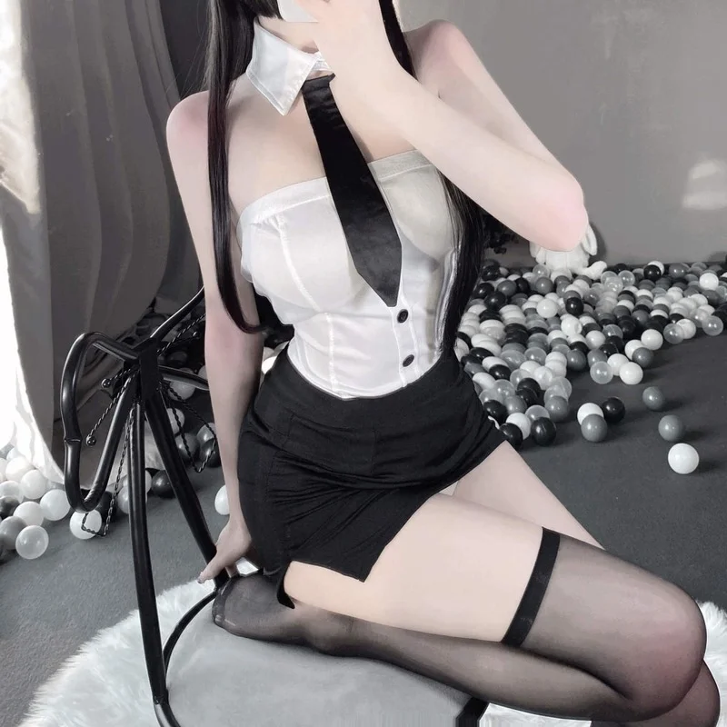 Сексуальное нижнее белье Miss костюм для секретаря Женская юбка-футляр мини-юбка