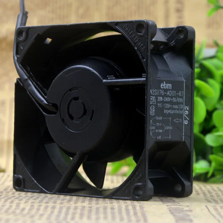 

GERMANY EBM W2S076-AD01-67 8CM 8038 208-240V / 110-120V COOLING FAN