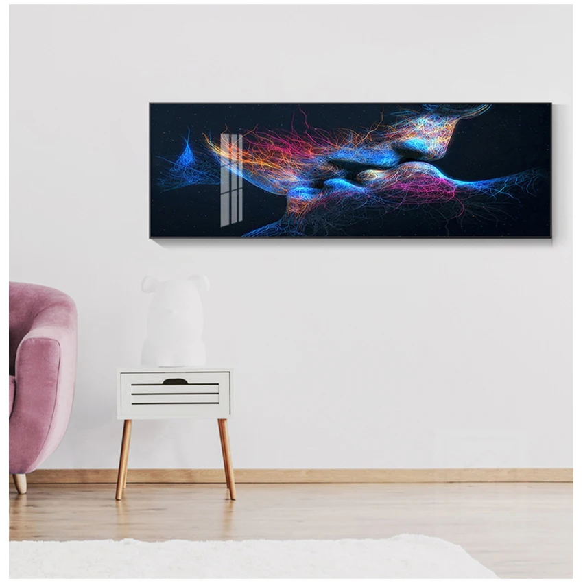 Украшение картина для дома картины на холсте абстрактная маслом поцелуй любви