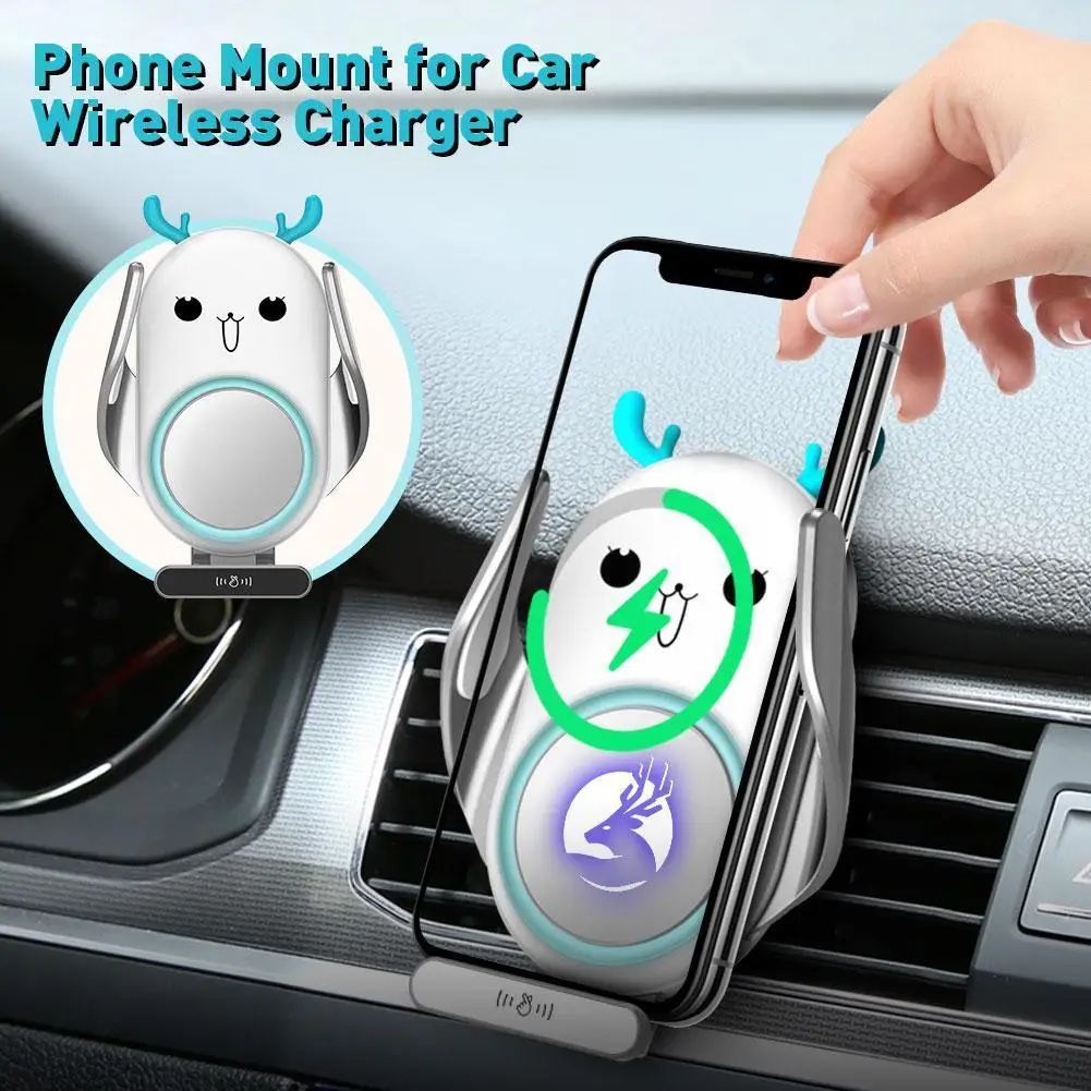 

30W Car Wireless Charger for iPhone 13 12 XR X Samsung S20 S10 Fast Charging Intelligent Infrared Sensor Phone Holde P8O2