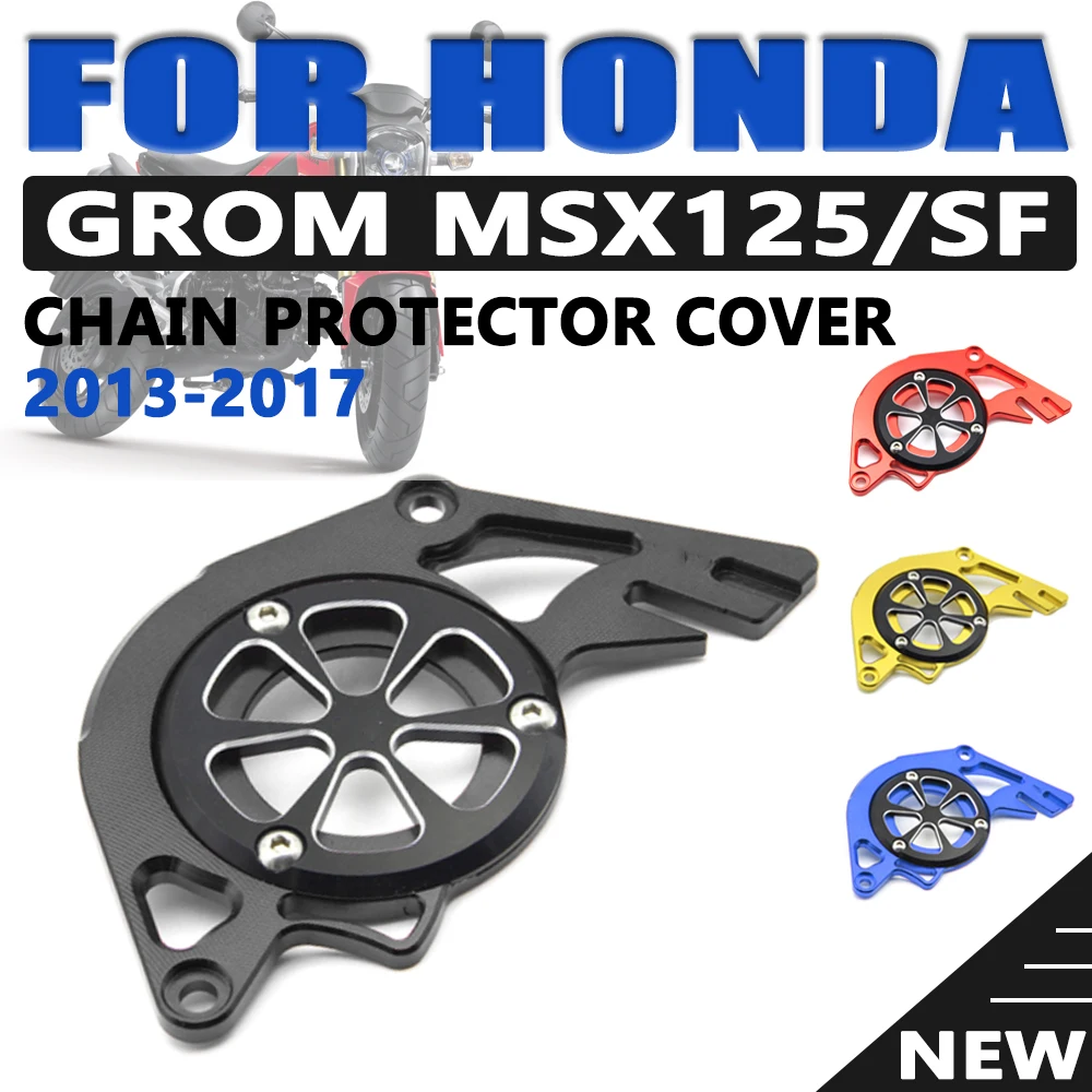 Motorcycle Rider Cylinder Front Left Side Motor Chain Protector Cover For HONDA Grom MSX125 SF MSX 125 SF MSX 125SF 2013-2017