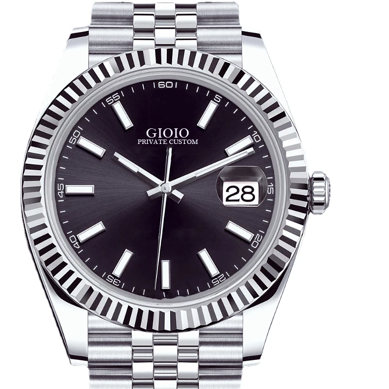 

Mens Automatic Mechanical Watch Gold Black Blue White Diamond Dial