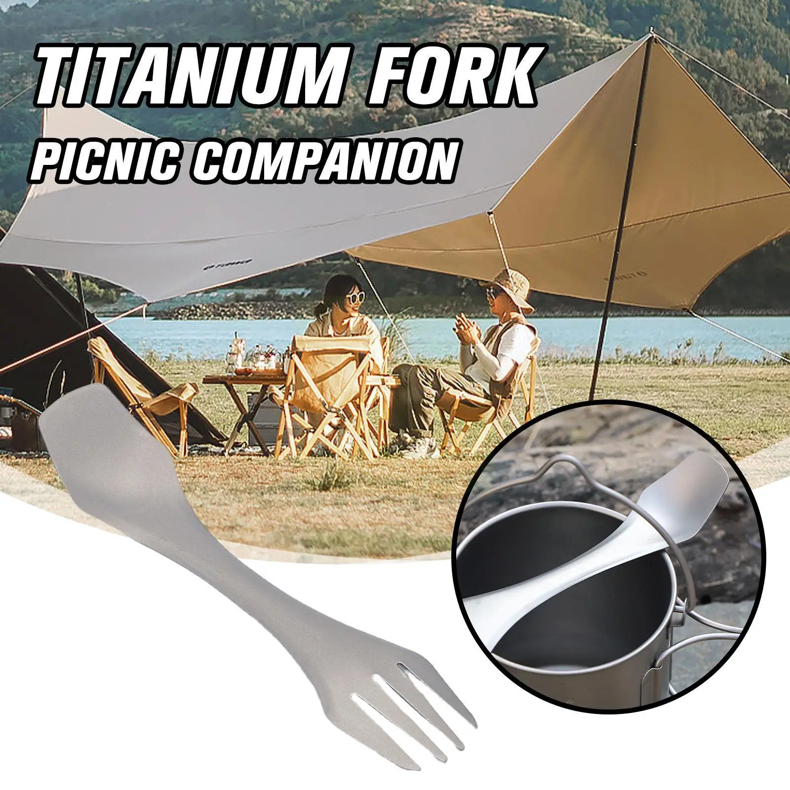 

160mm Fork Spoon Picnic Traveling Camping Hiking Spork Tableware Equipment Cookware Picnic O0i1