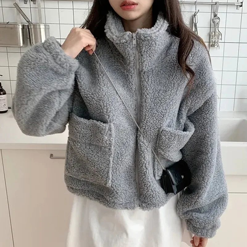 

New Fashion Hoodies Women Warm Zipper Padded Double-sided Fleece Warm Turtleneck Sweatshirt Female Autumn Winter Outwear