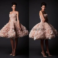 super fancy ball gown luxury feather prom dresses krikor jabotian fabulous short knee length backless prom dresses custom made