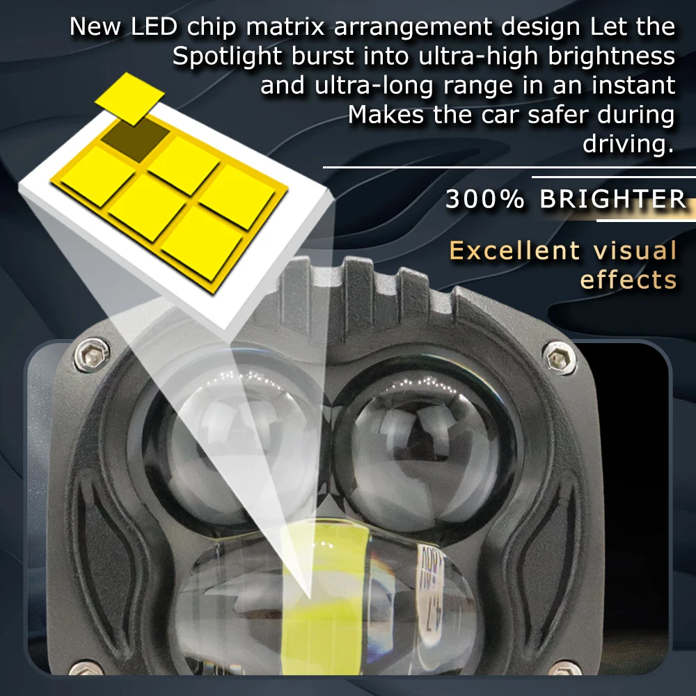 3-дюймовый лазерный свет светодиодные линзы рабочая лампа для бездорожья 4x4