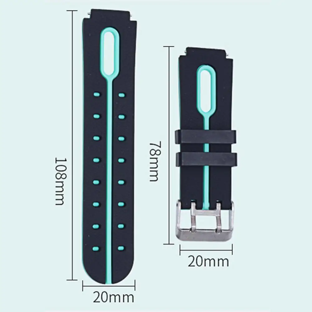 

Practical 16mm Smartwatch Silicone Wristband Watch Strap Portable Waterproof