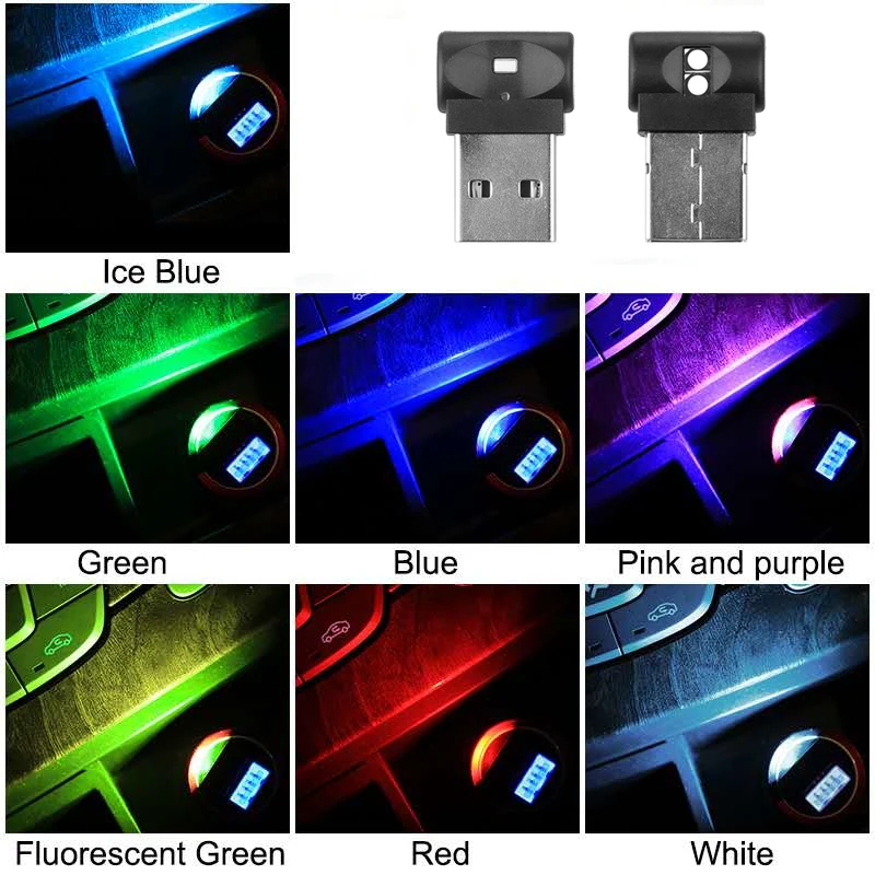 

Миниатюрный светодиодный RGB-светильник с питанием от USB, лампа для салона автомобиля, лампа для клавиатуры ноутбука, умный ночник для создан...