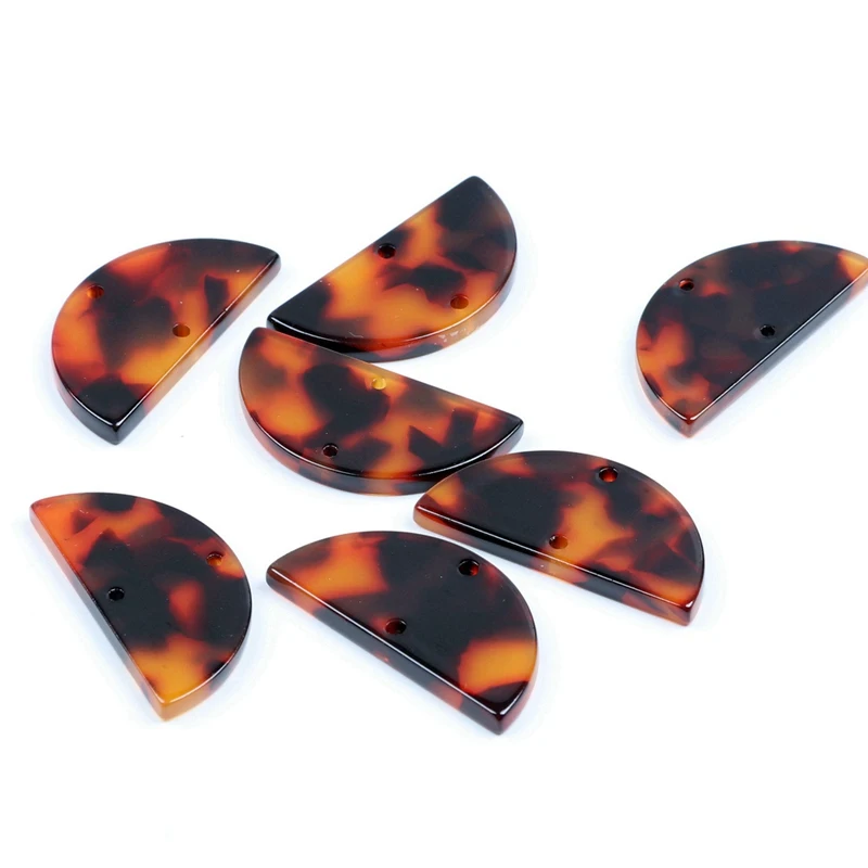 Черепаховая раковина акриловые бусины из ацетата полуподвески с леопардом