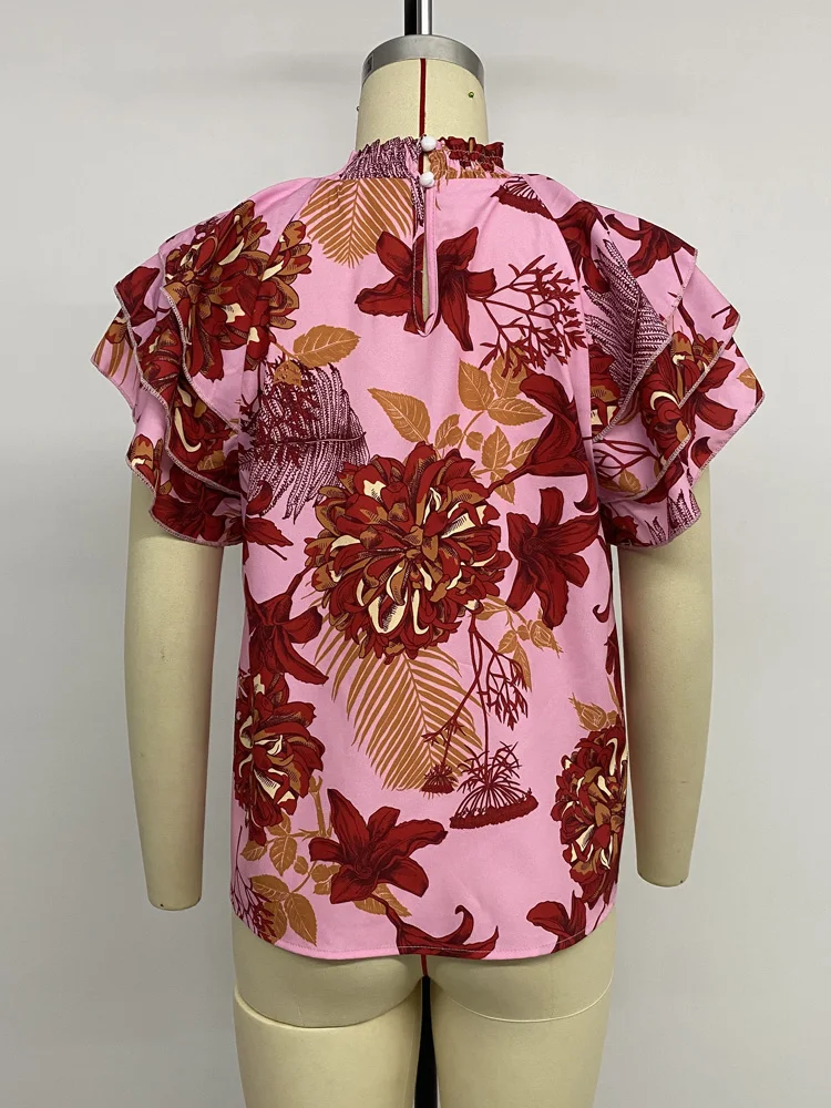 Женская блузка с цветочным принтом Benuynffy свободная Повседневная Блузка в стиле