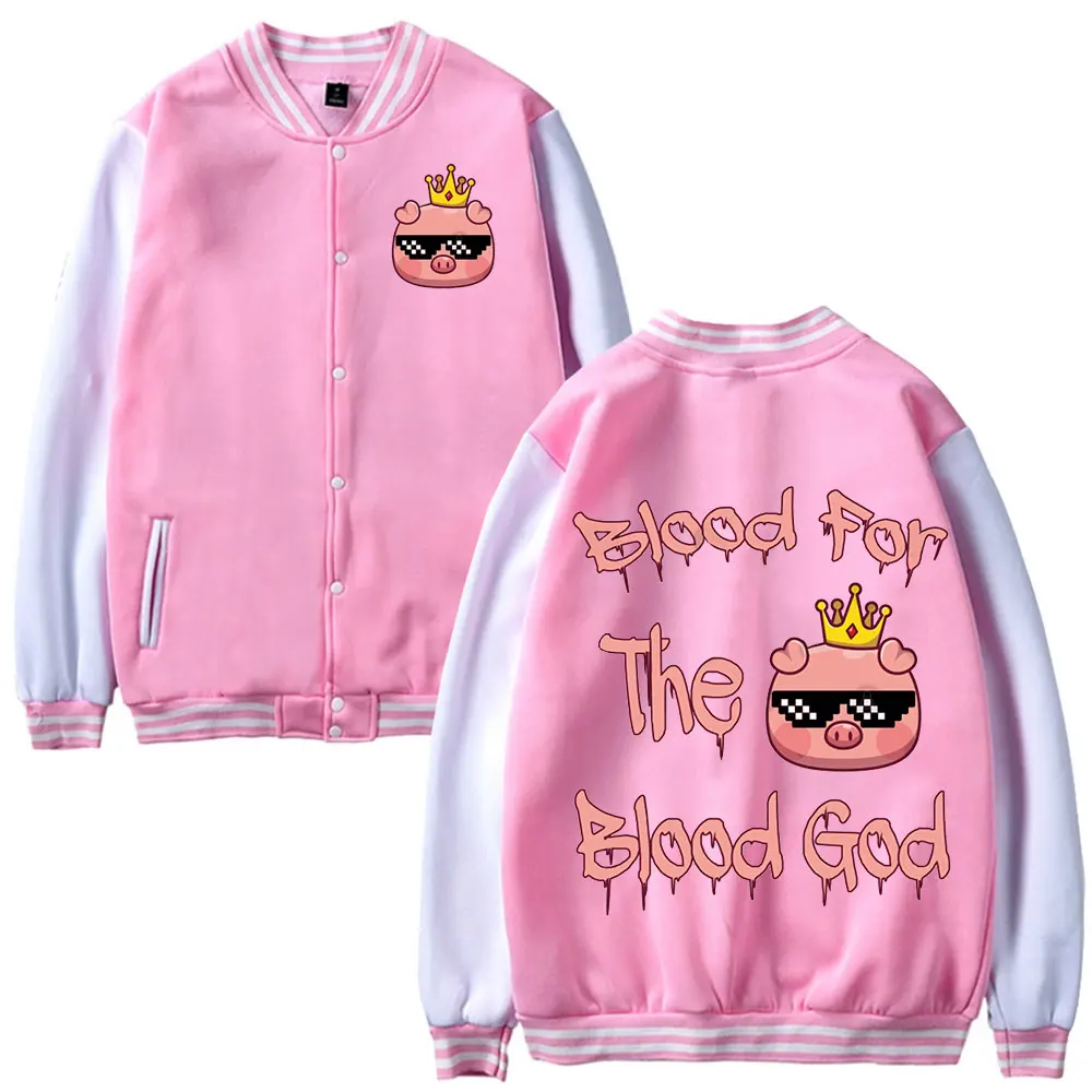 

Technoblade Merch 2D Game Print Baseball Uniform Men Women Oversized Bomber Jackets Streetwear Casual Cardig High Quality