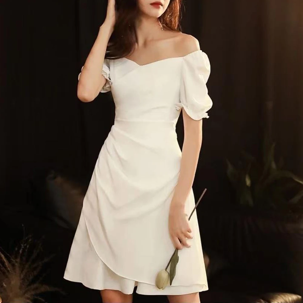 Get Ready to Stun in женское французское платье с короткими рукавами в стиле ретро юбка на