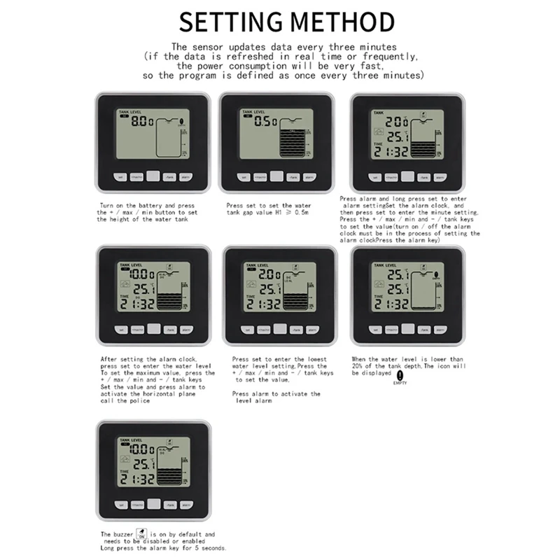 Ультразвуковой беспроводной измеритель уровня жидкости в резервуаре для воды с