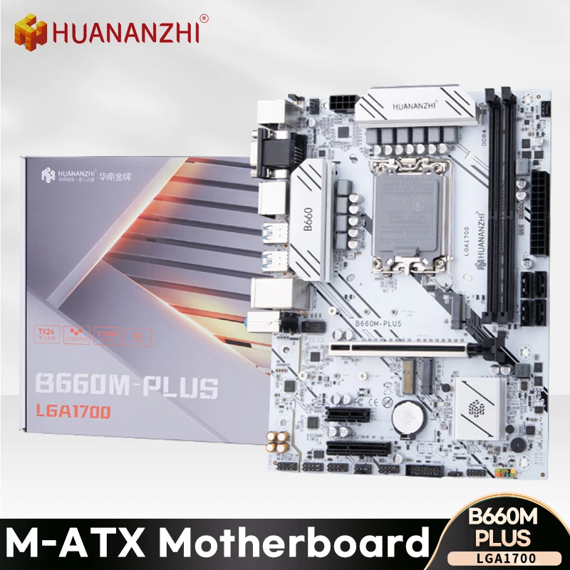 HUANANZHI-placa base de M-ATX B660M PLUS, compatible con 12 13 Gen DDR4 ( Intel LGA 1700 CPU 12100F/12400F/12490F/12600F/12700F/13600F)