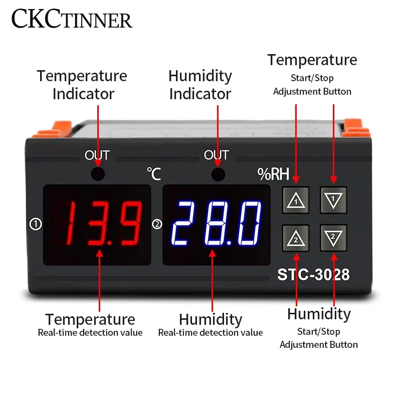 Цифровой термостат регулятор температуры реле нагрева и охлаждения для