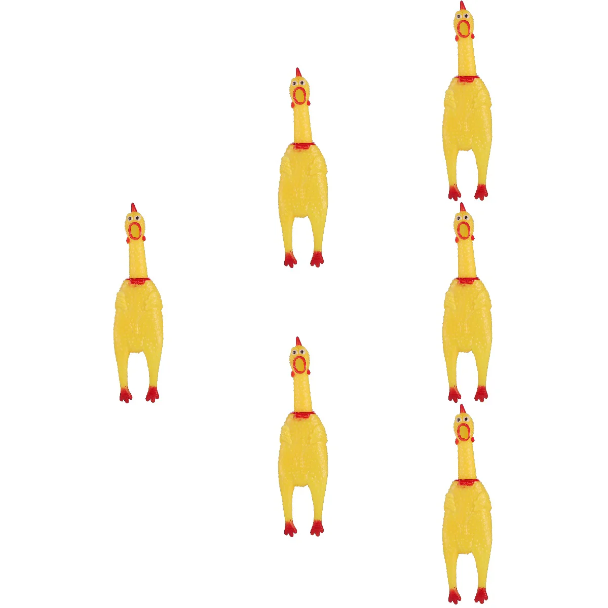 

6 PCS Flying Toys Prank Novelty Small Tools Squeaky Squeeze Man Squawking Chicken