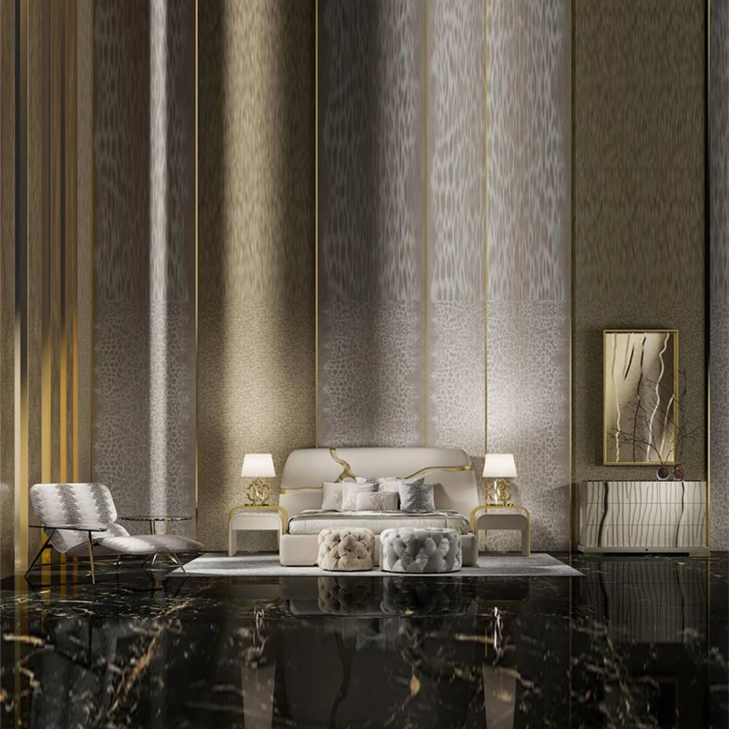 Европейская двуспальная кровать кожаная спальня современная размера queen-size