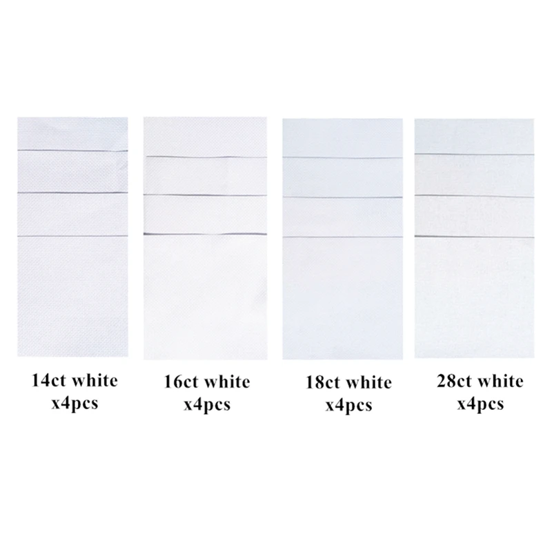 

16 шт./партия, белые ткани для вышивки крестиком, 12x12 см
