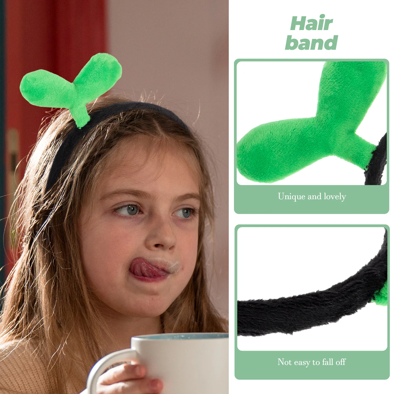 2 шт. милая повязка на голову с ростками фасоли для вечеринки волос обруч головной