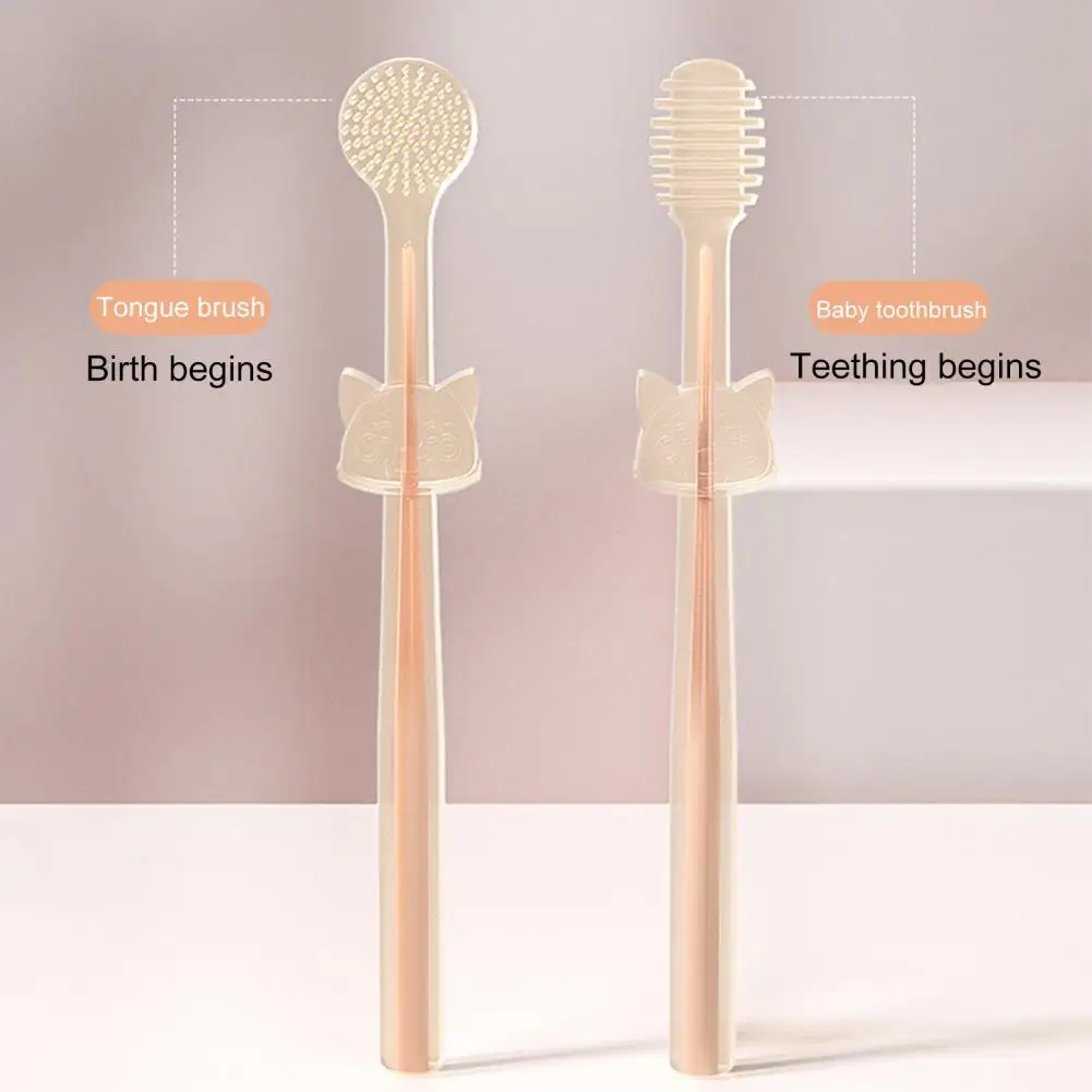 

Toddler Toothbrush Burrs-free Practical Harmless to Gum Teeth Whitening Kids Toothbrush
