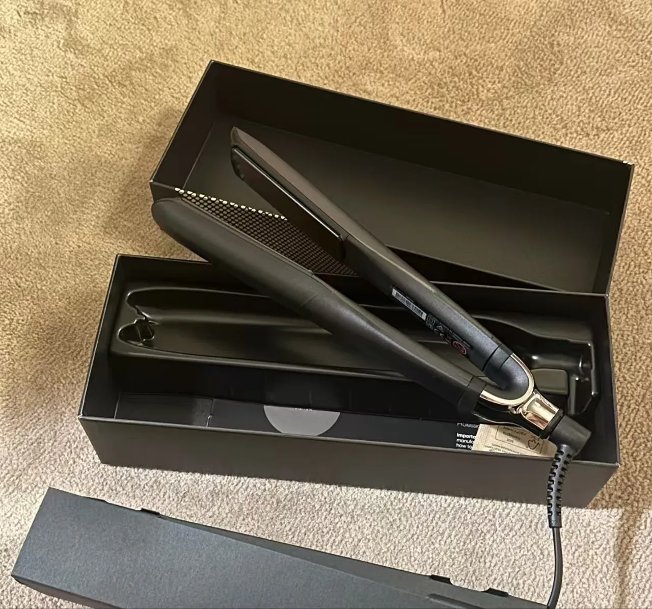Фото Совместимый с GHD Platinum проводной выпрямитель-расческа 2-в-1 для завивки и выпрямления волос без повреждений, модель 2026 года №1