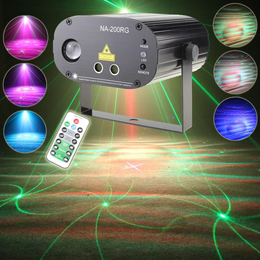 ESHINY R&ampG Laser 16 Patterns RGB LED Aurora Water Galaxy Sky Effect Stage Light