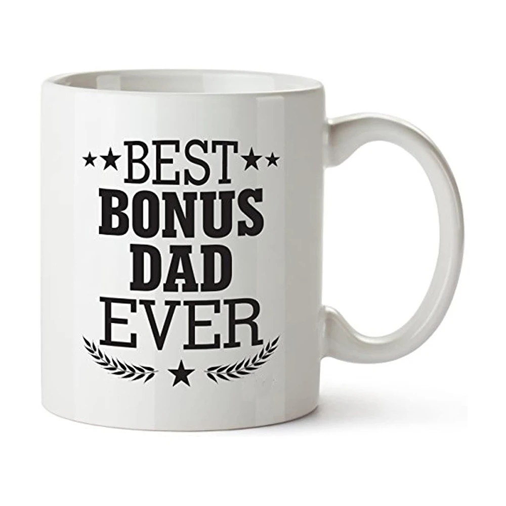 

Best Bonus Dad Ever, Coffee Mugs Cups Greatest Dad's or Father's In Law Birthdays Novelty Cup World's Most Awesome Father Mug