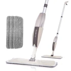 Швабра с распылителем для пола, создающая фантазию, плоская, с заменяемыми подушечками из микрофибры для домашней керамической плитки из твердой древесины