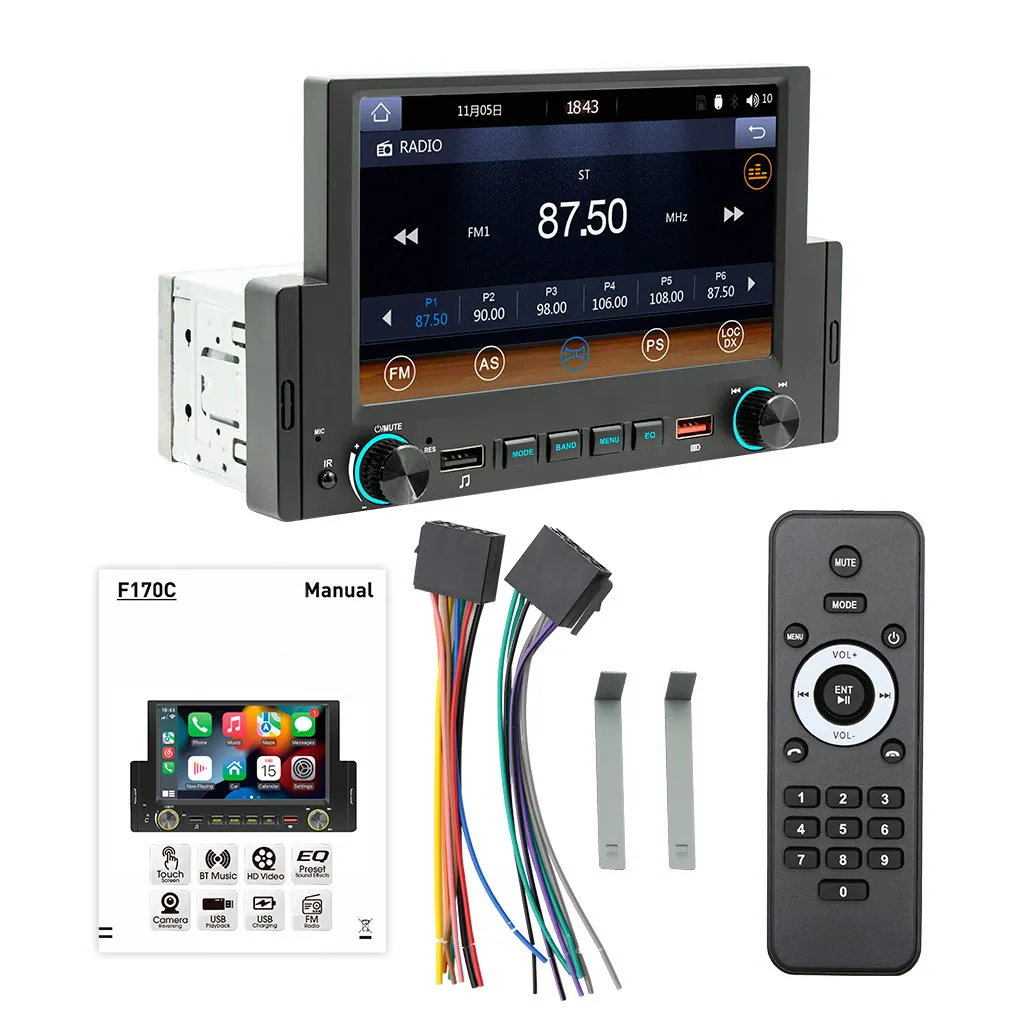 

Universal 6.2 Inch 1 Din MP5 Player Vehicle Interior Music Players Multimedia Device Automotive Automobile Accessories