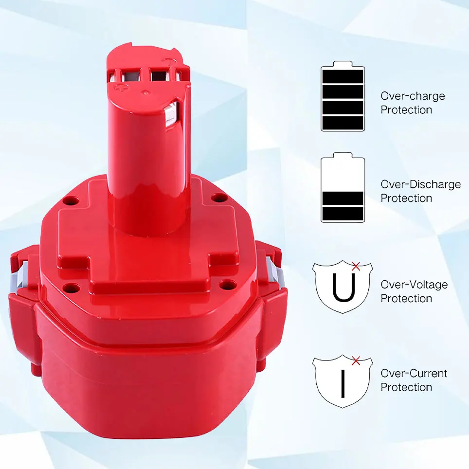 

2022 12800 мАч 14,4 В сменный совместимый аккумулятор Makita Ni-MH 6228D 1435 1435F 192600-1 6233DWBE 6236DWBE беспроводные электроинструменты