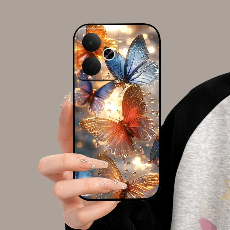 Фото Чехол для Realme 14T 5G (RMX5078), задняя крышка для Realme 14T, мягкий силиконовый бампер из ТПУ, матовый, с защитой камеры №3