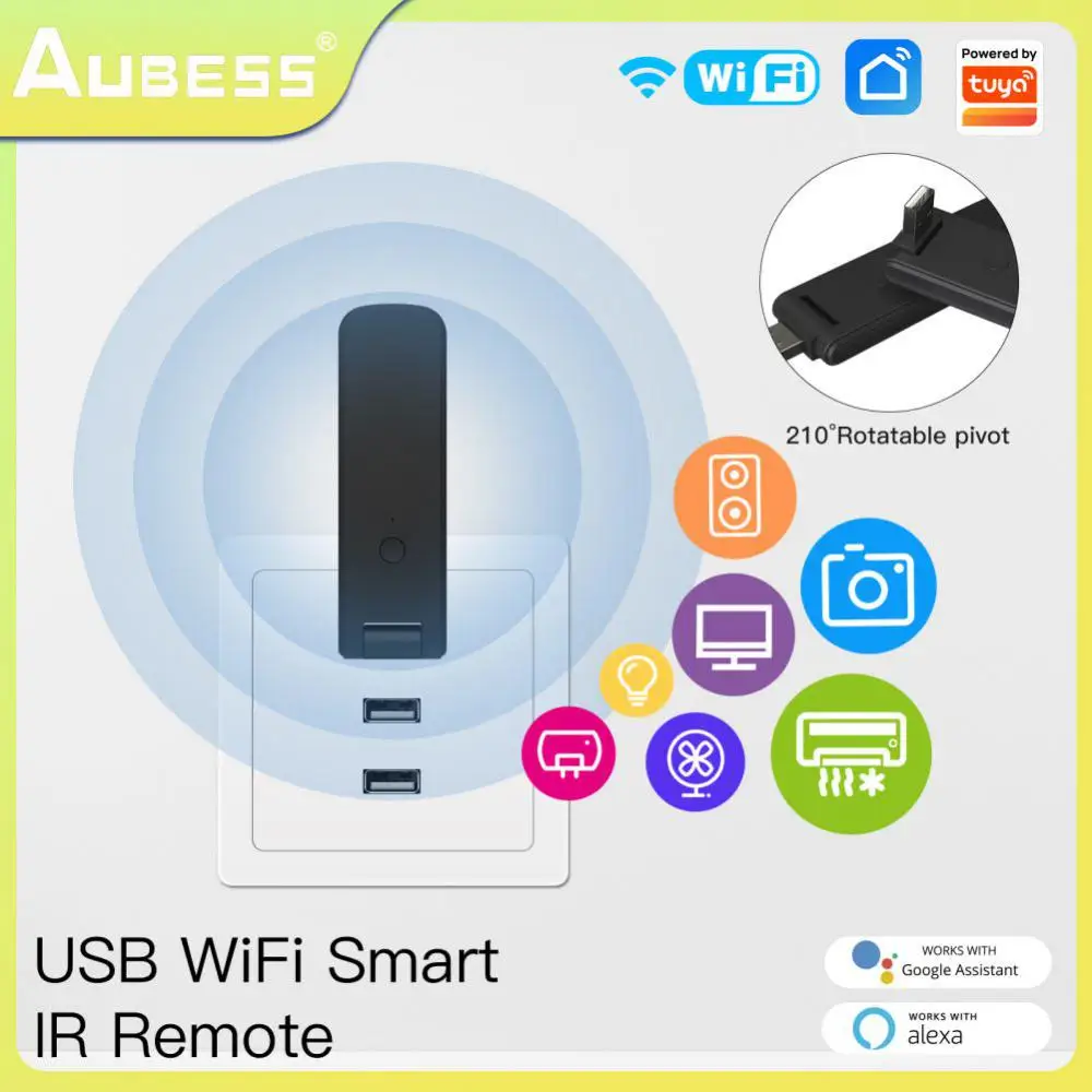 

Беспроводной ИК-контроллер Tuya Wifi 2,4g Usb, автоматизация умного дома, голосовое управление, универсальный умный инфракрасный пульт дистанцион...