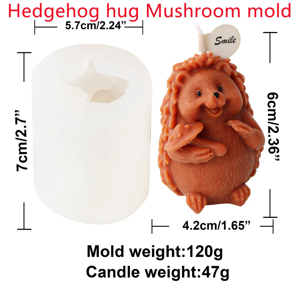 Прекрасная силиконовая форма для мини-ежика наклонная голова улыбающееся