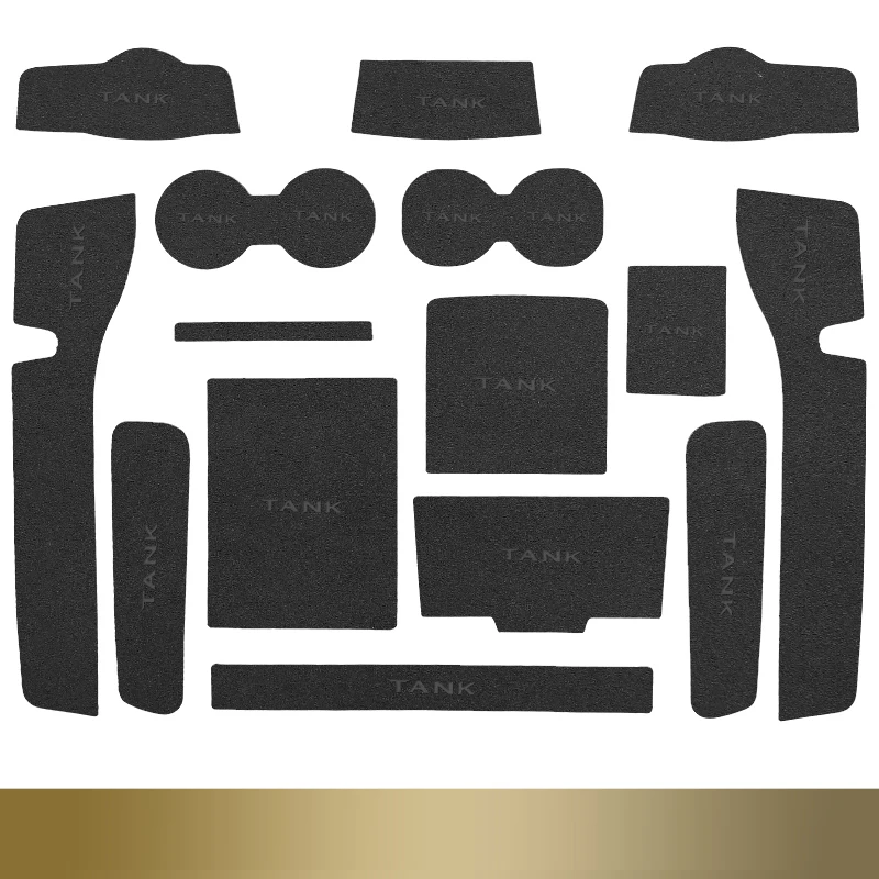 

Нескользящий автомобильный коврик для Great Wall TANK 300 2021-2024, накладки на дверь из искусственной кожи, декоративные аксессуары для автомобиля