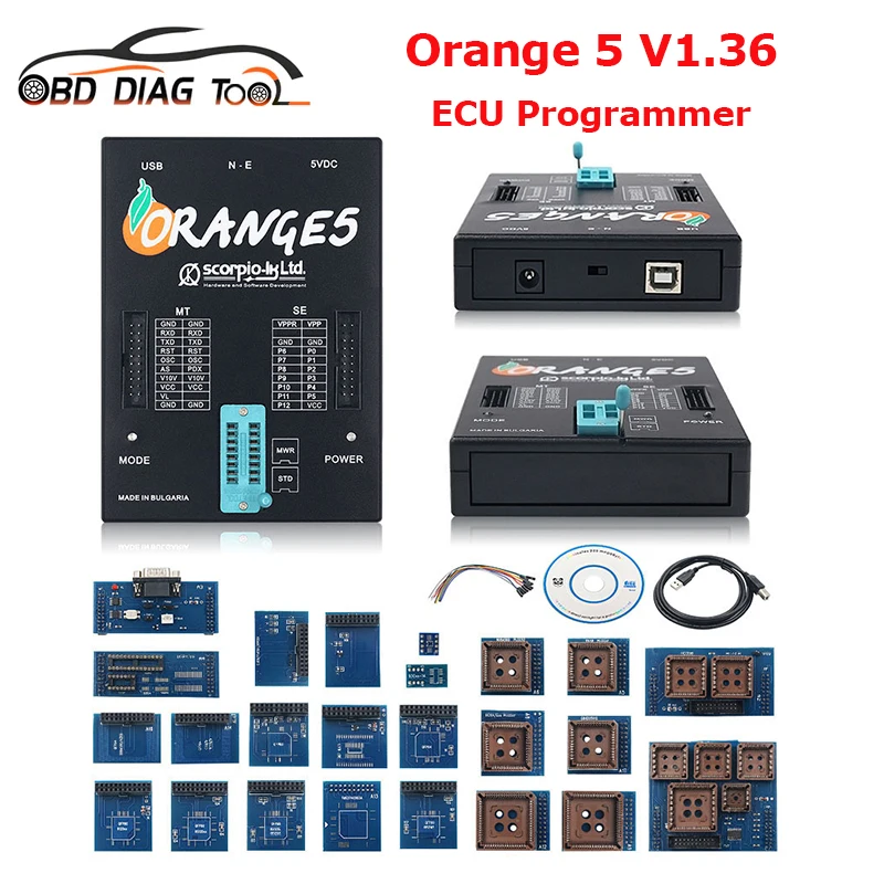 2022 профессиональный OEM оранжевый 5 ECU Программатор с полным адаптером Orange5