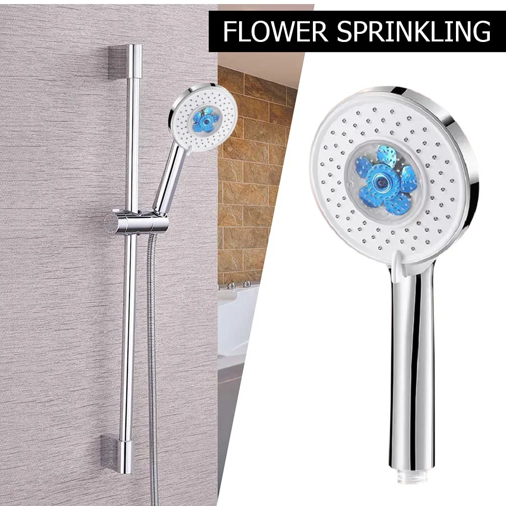 

Rainfall Shower Head 3 Gear Adjustable High Pressure Showerhead Rotated Fan Water Saving for Home Hotel Bathroom Accessories