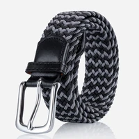 pin buckle elastic woven belts high quality design fashion mens and womens elastic casual wear business all match belts 2181