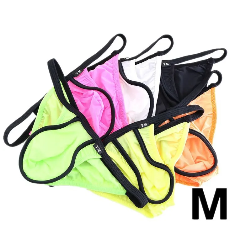 

Antibacterial Men's Briefs Breathable High Elasticity Ice Silk U Convex Sexy Thin Waist Men's Bikini underwear men gay