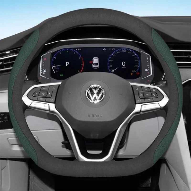 Кожаный чехол на руль автомобиля для Volkswagen VW T-Cross Amarok Klassen T7 Atlas Tiguan 2025 2024 2023-2015