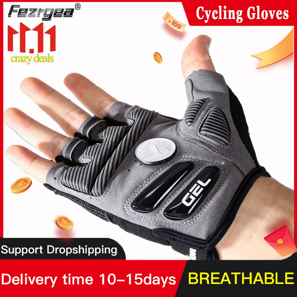 

1Pc Motion Shock Absorption Riding Half Finger Outdoors Glove Male Bodybuilding